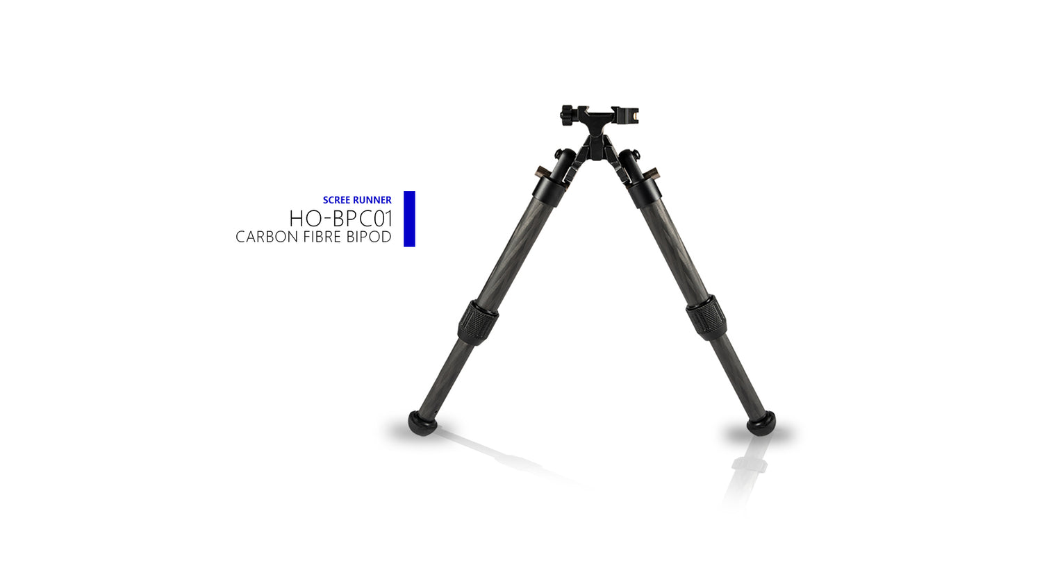 Scree Runner HO-BPC01 Carbon Fibre Bipod - Max H 260mm Min H 190mm Load Weight 10kg Total Weight 320g