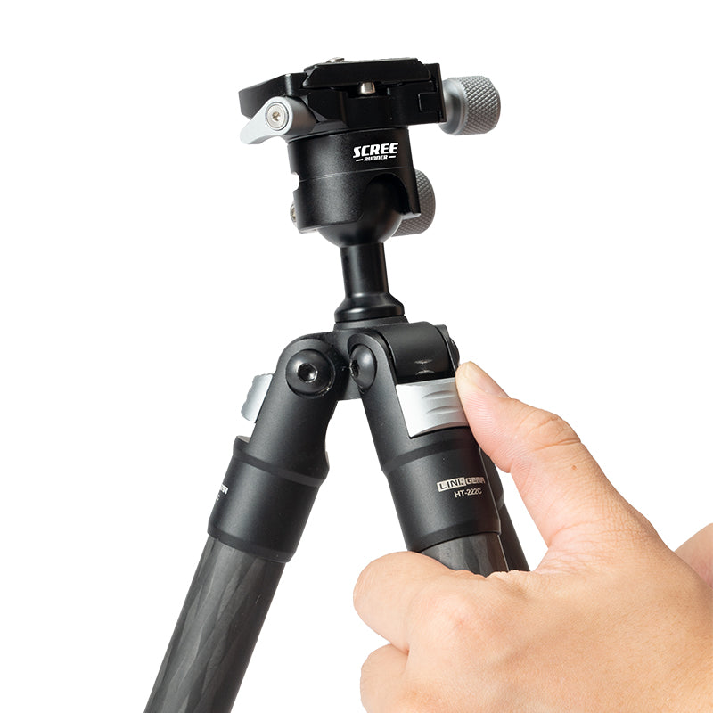 Scree Runner HO-TPC20 Carbon Fibre Tripod - Max H 760mm Min H 110mm Load Weight 5kg Weight 650g